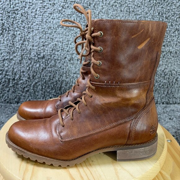 Timberland Shoes - Timberland Banfield Mid Boots Womens Size 9 Brown Full Grain Leather Lace Up